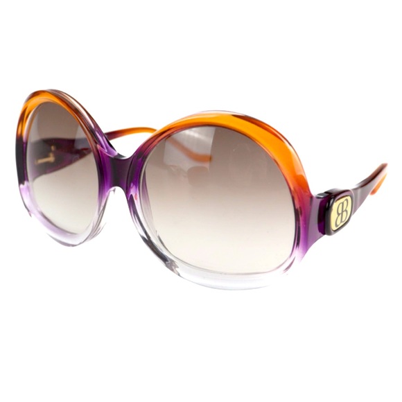 Authentic Oversized Balenciaga Sunglasses in Super Mod Purple and Orange - Picture 9 of 10